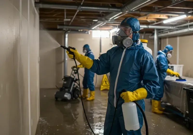 Basement Sanitization and Antimicrobial Treatment process in King, NC