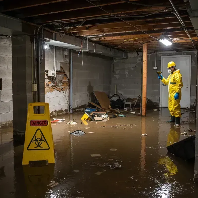 Flooded Basement Electrical Hazard in King, NC Property